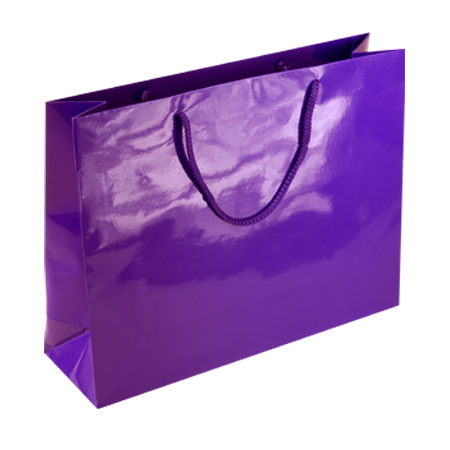 PPL92LG - Large Purple Gloss Laminated Paper Bags