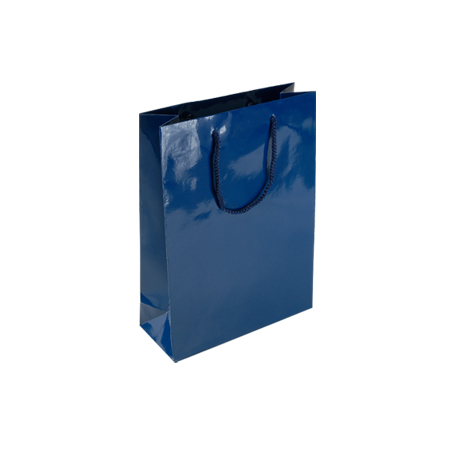 PNB84SG - Small Navy Blue Gloss Laminated Paper Gift Bags