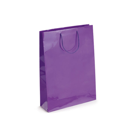 PBPE18V - Small Purple Gloss Laminated Paper Bags