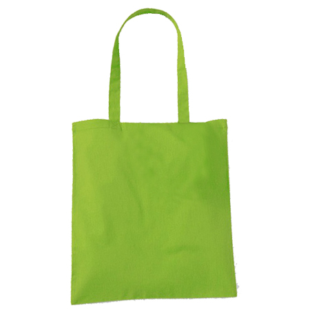 CB6535 - Lime Green Cotton Bags Long Handles
