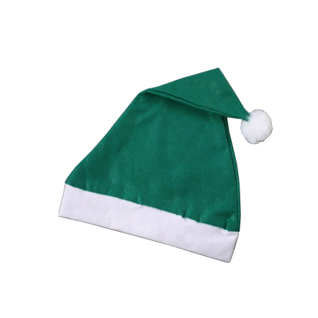 green and white santa hat