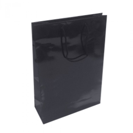 PBK85SM - Small Black Matt Laminated Paper Bags