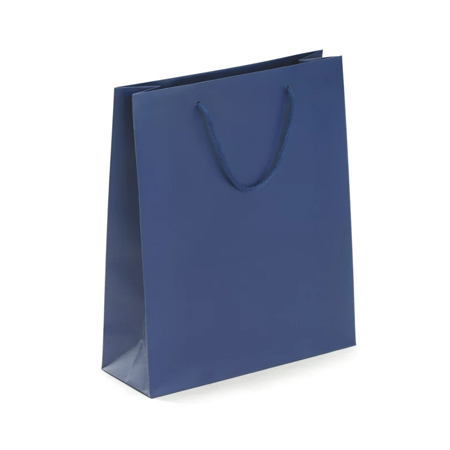 Medium Navy Blue Matt Laminated Paper Bags